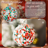 4" Blown Christmas Balls Hanging Glass Gazing Ball for Christmas Garden Patio Window Decoration Gifts for Xmas
