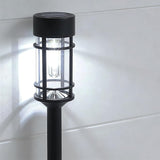 Mancra Solar Pathway Lights Outdoor, 8 Pack Metal Glass Solar Lights Outdoor Waterproof Auto On/Off Landscape Path Lighting Garden Decor for Yard Walkway Driveway, Cool White