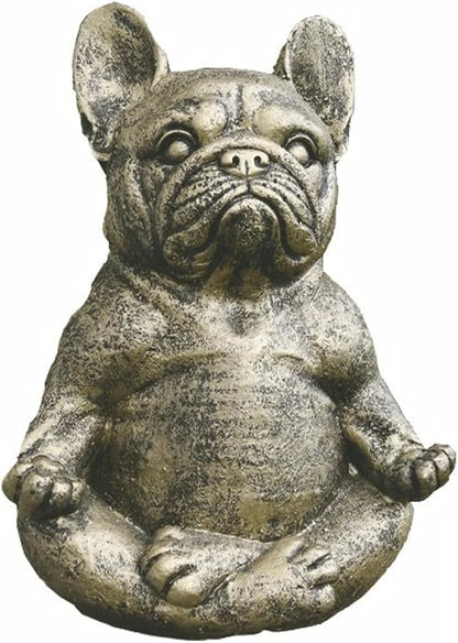 Garden Statues Meditating Dog Statue Buddha Dog Statue Zen Yoga Relaxed Pose Buddha Meditation Figurine for Indoor Outdoor Yard Ornaments Decor