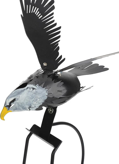 Eagle Decor Stake, Iron Metal Art Eagle Statue, Black, Bird Statue, Outdoor, Wedding, Animal, Modern Style, 336g