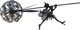 Flower Fairy Dancing with Dandelion, Fairy Garden Sculptures, Angel Metal Ornaments Gardens Art Sculpture, Stainless Steel Statue Garden Ornaments Art Decorations for Outdoor Yard Lawn Patio (C_3D)