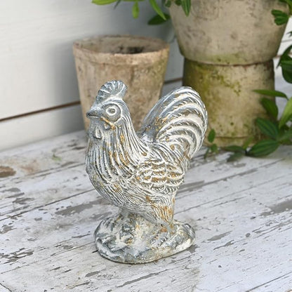 Rooster Statue Chicken Figurine Cement Rooster Figurine Figurines Artwork for Outdoor, Backyard, Patio and Home Kitchen Decoration