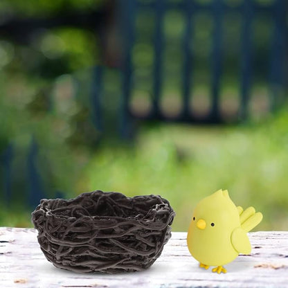 Miniature Fairy Garden Bird Nest: 10pcs Mini Resin Craft Bird Nest Landscape DIY Terrarium Bonsai Ornament