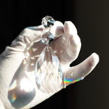 10pcs 63mm Teardrop Chandelier Crystals, Clear Crystal Chandelier Prisms Pendants Parts Beads, Hanging Decoration for Wedding Party