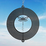 Personalized Dragonfly Metal Wind Spinner, Custom Hanging Decoration for Outdoor Display, Kinetic Garden Sculpture, Nature Gift (Dragonfly Garden Wind Spinner)