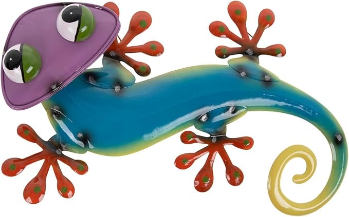 Hobby Lobby Metal Gecko Wall Art, Bouncing Head Design, Spring (Purple)