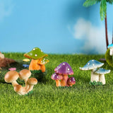 DIYOMR Creative Resin Mushroom Series Fairy Garden Accessories,Mushrooms Figurines Craft Indoor Outdoor Decor for Home DIY Windowsill Tabletop Garden Micro Landscape Decor Bonsai Ornaments, 4Pcs