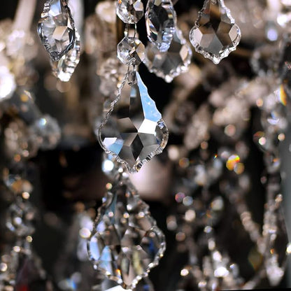 12pcs Glass Crystal Chandelier Prisms Beads Replacement, Hanging Crystals Suncatcher for Chandeliers Decoration