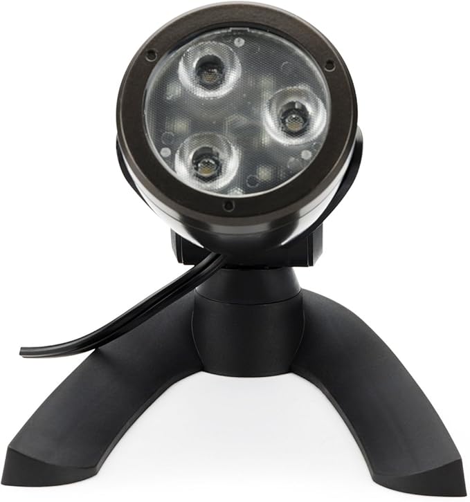 Aquascape 3-Watt Submersible Underwater Warm White LED Spotlight for Ponds, Water Features & Landscape Lighting, 84033