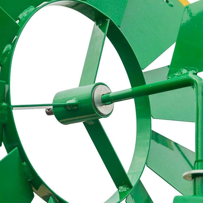 8 Feet Ornamental Garden Windmill, Green and Yellow