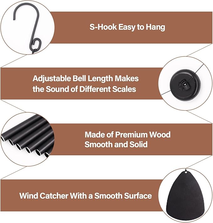 MFEESYOB Wind Chimes for Outside, 32" Outdoor Deep Tone Aluminum Wind Chime, Professionally Tuned E Major Pentatonic, Weather-Resistant Garden Decor, Memorial Gift for Mom