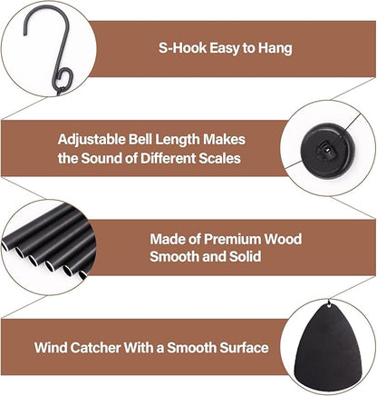MFEESYOB Wind Chimes for Outside, 32" Outdoor Deep Tone Aluminum Wind Chime, Professionally Tuned E Major Pentatonic, Weather-Resistant Garden Decor, Memorial Gift for Mom