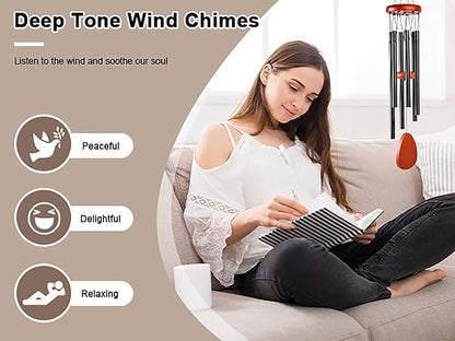 Wind Chimes for Outside Clearance, 26'' Small Windchimes Outdoors w/DIY Ornament, Memorial Wind Chime Gifts for Mom Women Grandma Neighbors