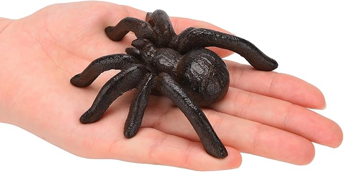 BRASSTAR Cast Iron Spider Statue Delicate Modelling Interior and Exterior Decoration Suitable for Placing Study Garden Lawn Balcony TQGJPT471
