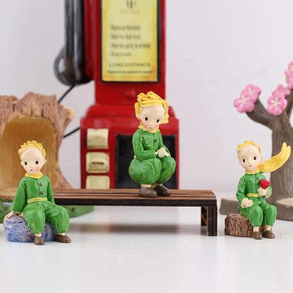 Garden Ornaments Decor Statue Outdoor,Abstract Unique Statue Sculpture Creative Statues and Sculptures Outdoor Decor for Garden,Miniature Cute Little Prince Fairy Garden Figurines Micro Land