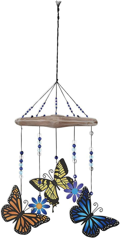 Sunset Vista Designs Butterfly Chime, 10-inch Height, Home Decor, Noisemaker, Outdoor Accent