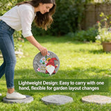 GZHERVICES Stepping Stone Ornaments for Courtyard Decor, Garden Landscape Stepping Stones and Lawn Walkway Pads, Decorative Garden Stones and Patio Path Pavers(Multi-Colored-G)