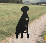 Custom Weimaraner Dog Garden Stake, Personalized Weimaraner Dog Metal Signs, Memorial Dog Sculpture, Dog Silhouette Stake Outdoor Lawn Ornaments, Dog Garden Decor, Customized