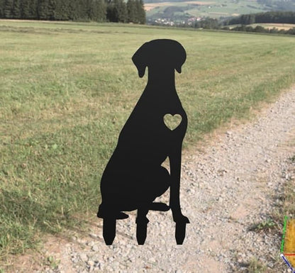 Custom Weimaraner Dog Garden Stake, Personalized Weimaraner Dog Metal Signs, Memorial Dog Sculpture, Dog Silhouette Stake Outdoor Lawn Ornaments, Dog Garden Decor, Customized