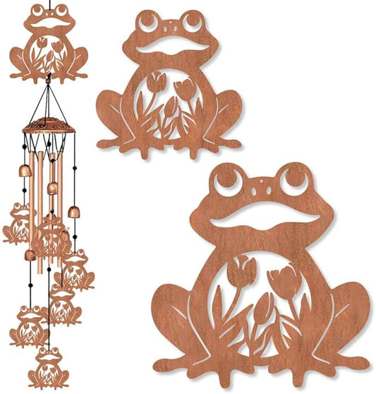 Large Aluminium Wind Chimes 33" Outdoor Deep Tone Memorial Wind Chime with Frog Wind Catcher, Sympathy for Loss of Loved Mom Father,Metal Wind Chimes for Garden Patio Balcony Home Decor