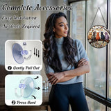 Sun Catchers Indoor Window, Suncatchers for Windows Hanging with Ripple Texture, Acrylic Light Catcher Non-Glass, Durable Window and Garden Hanging Decor
