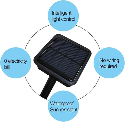 1 Solar by 4 Flame Lamps, Outdoor Courtyard Atmosphere Camping Light, Waterproof Ground Inserting Décor Lights (4 Flame Solar Lamp)
