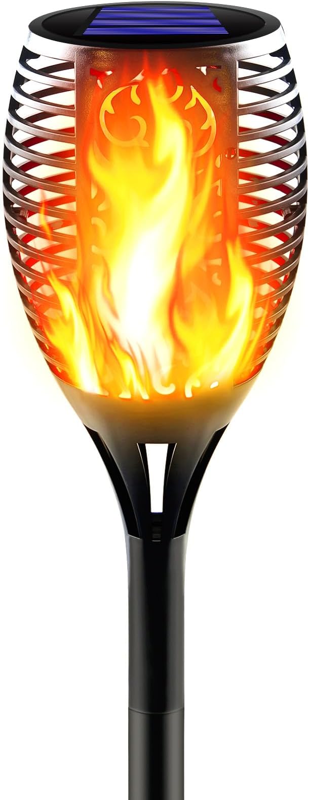Solar Torch Light with Flickering Flame Outdoor Waterproof, Super Large Solar Tiki Torches, Landscape Decorative Lights for Yard, Garden, Pathway, Auto On/Off (1 Pack)
