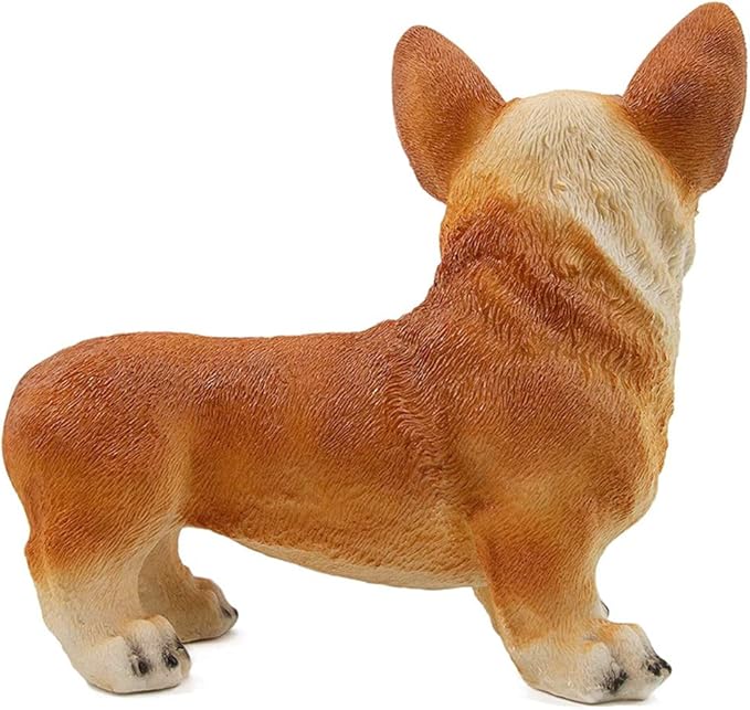 Garden Corgi Statue Dog Figurines Indoor/Outdoor Garden Landscaping Sculpture for Patio, Yard or Lawn Flower Pots Balcony Ornaments