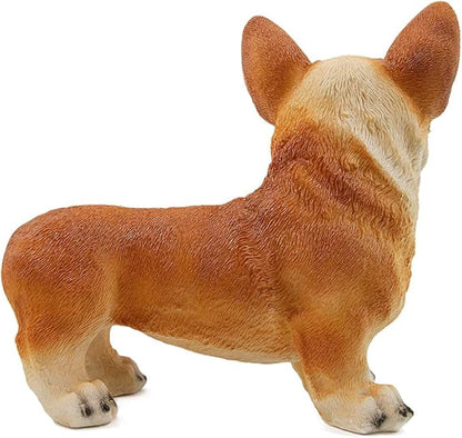Garden Corgi Statue Dog Figurines Indoor/Outdoor Garden Landscaping Sculpture for Patio, Yard or Lawn Flower Pots Balcony Ornaments