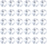 PATIKIL K9 Crystal Octagon Beads 2 Holes Pendants, 60 Pack 14mm Chandelier Prisms Parts Ornaments Hanging Beads for DIY Arts Crafts Decoration, Clear