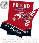 Proud Family Marines Garden Flag - Armed Forces Marine Corps USMC Semper Fi United State American Military Veteran Retire Official - House Banner Small Yard Gift Double-Sided Made in USA 13 X 18.5