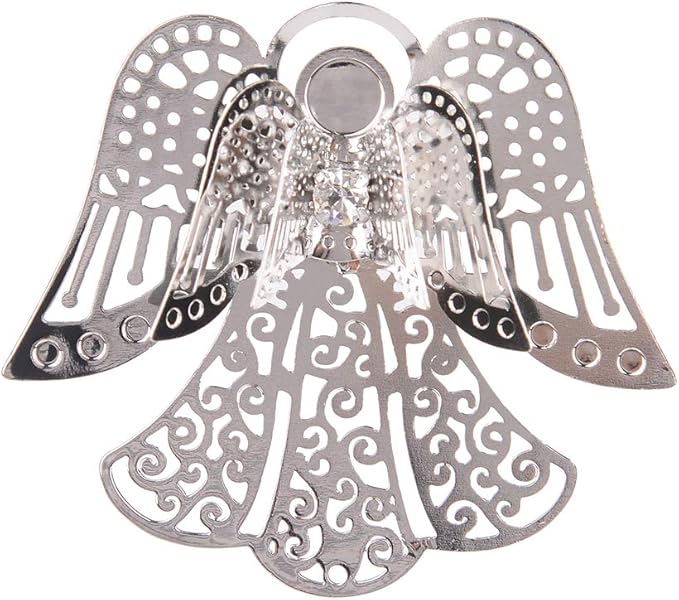 longsheng 10pcs Silver Angel Hanging Suncatcher DIY Metal Parts Hand-Crafts Pendant Ornament Drop