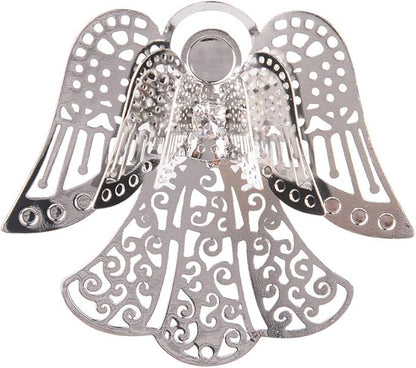 longsheng 10pcs Silver Angel Hanging Suncatcher DIY Metal Parts Hand-Crafts Pendant Ornament Drop