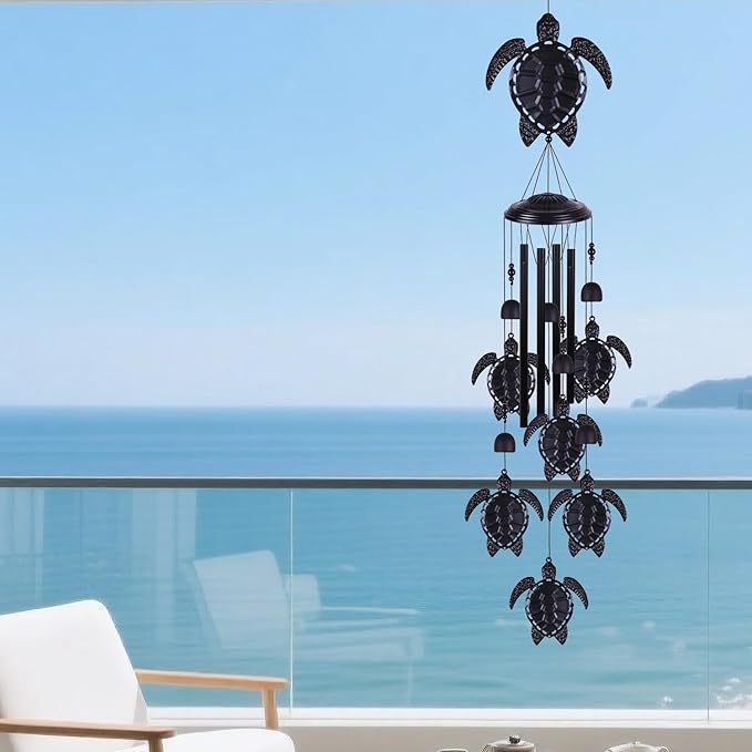 Sea Turtles Wind Chimes Outdoor Decoration, Turtle Wind Catcher, Retro Wind Bells, Memorial Wind Chime, Blessing Windchimes for Home,Balcony,Yard,Room,Xmas,Party,Indoor,Garden Decor, Gifts for Mom