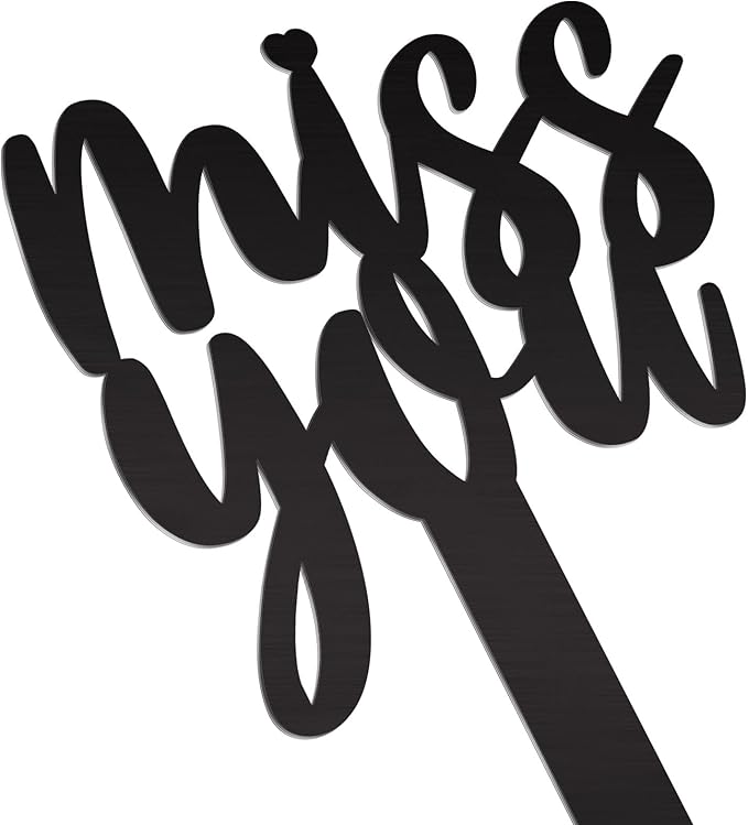 Fumete Cemetery Decorations for Grave, Miss You Memorial Grave Markers, Metal Memorial Stake Headstones Cemetery Plaque Garden Yard Outdoor Decoration for Mom Dad Friend(9.84 x 5.91 Inch)
