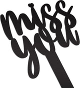Fumete Cemetery Decorations for Grave, Miss You Memorial Grave Markers, Metal Memorial Stake Headstones Cemetery Plaque Garden Yard Outdoor Decoration for Mom Dad Friend(9.84 x 5.91 Inch)