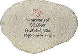Any Message Memorial Rose Personalized Garden Stone, Flat UV Resin Stone, Measures 11.25" W x 7.75" H, Memorial Rose Garden Décor, Sympathy Gift for Family