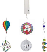 Wind Spinner Motor Battery Operated for Hanging Display Yard White Wind Spinners Outdoor Sculptures - Load Capacity of 4 Pounds