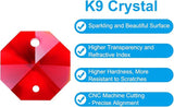 PATIKIL K9 Crystal Octagon Beads 2 Holes Pendants, 60 Pack 14mm Chandelier Prisms Parts Ornaments Hanging Beads for DIY Arts Crafts Decoration, Red