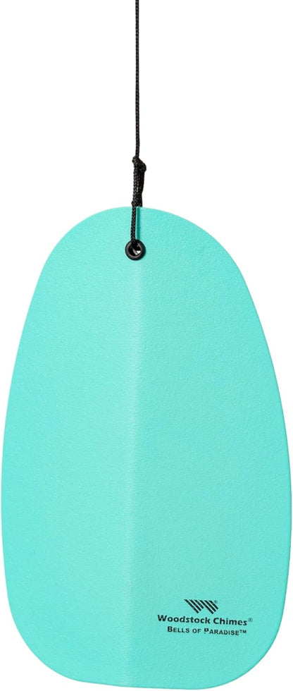 Woodstock Chimes Bells of Paradise Medium 32" Cyan Outdoor Memorial Gift, Wind Chimes for Backyard, Porch, Garden Patio Decor, Deep Tone Windchime BPMCY