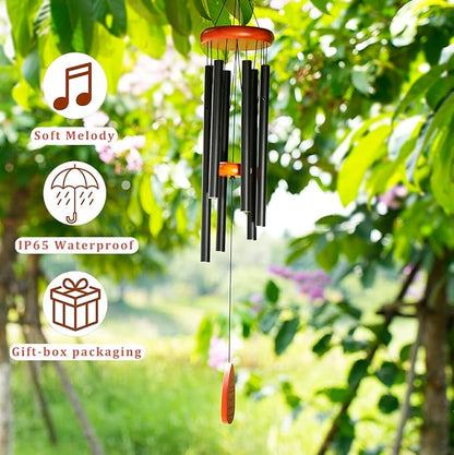 Wind Chimes Birthday Gifts for Mom from Daughter Son, Mama Gifts, Mothers Day Gifts for Mom from Daughter Son, 32" Black