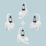 Elephant/Cat Sculpture Lantern Decor - Outdoor Lanterns&Indoor Statue Decorations for Garden,Yard,Porch,Home,Balcony - Gifts for Birthdays,Christmas,Children,Friends,Family,Mom,Women (DW - Tail)