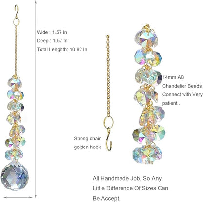 suncatchers for Windows Hanging Prism, 40mm auraro Crystal Suncatcher with Crystals Chandelier Beads, Hanging Crystal for car, Ceiling,Wedding, Party,MOM Daughter Gift(2 pcs)