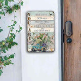YOYI ART Bible Blessed Signs for Home Decor - Garden Patio Signs for Outside, Cactus Car Bird Vintage Metal Tin Signs for Backyard, Patio, Front Door, Porch, Farm House Wall Art Decor Art, 8 x 12 inch