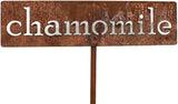 Classic Metal Garden Markers 19 Inches Tall (chamomile, Naturally Rusted)