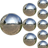 9pcs 5x2.4in/3x3.2in/1x6in Diameter Gazing Ball,Silver Stainless Steel Polished Reflective Smooth Garden Sphere Globe Mirror,Colorful and Shiny Addition to Any Garden or Home