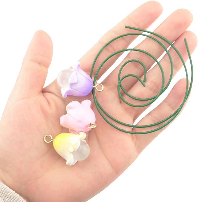 3PCS Fairy Garden Miniatures Fairy Garden Accessories Flower Set Mini Garden Micro Landscape Ornaments Lily Miniature Glow in The Dark Flower Pick Stand Set Fairy Garden Dollhouse Accessory