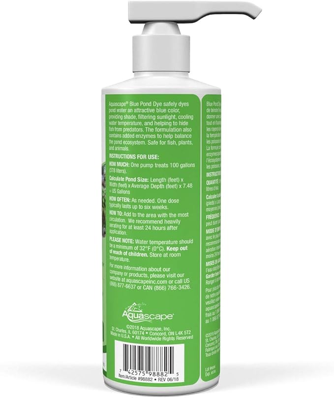 Aquascape 98882 Pond Water Tint Blue - 250 ml/8.5 oz