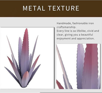 Generic Rustic Metal Tequila Agave Sculpture, Wind Resistant Vivid Iron Plant Statue Figurines Ornament for Country Garden Courtyard Lawn Patio Decor, Metal Yard Art Holiday Outdoor Decorations (B)