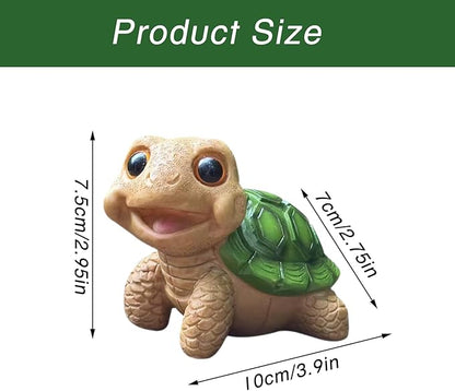 Turtle Outdoor Garden Decor | Desk Accessories for Women & Cute Stuff Turtle Decor | Decor for Shelf, Yard Patio, Office, Funny Turtle Gift for Women, Mother’s Day, Birthday (Green)